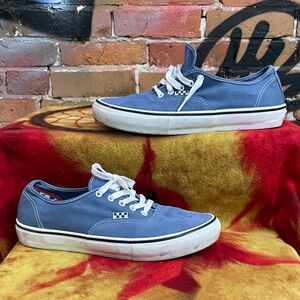 VANS-men’s Moonlight Blue/True White SKATE AUTHENTIC lace-up sneaker shoes